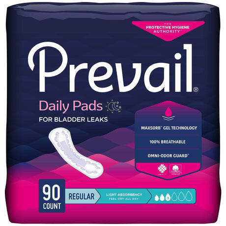 Prevail Women's Daily Bladder Control Pads Regular, Light Absorbency - PV930-Case - LL Medico