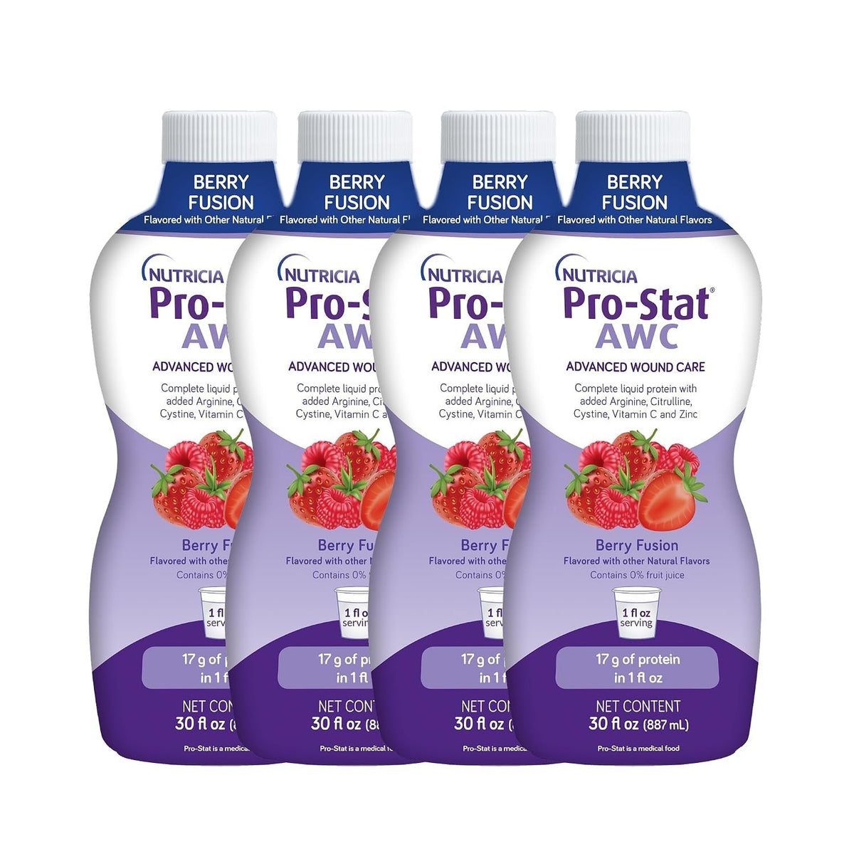 Pro-Stat AWC Advanced Wound Care Liquid Protein Supplement, Berry Fusion, 30 oz - 152183-Case - LL Medico