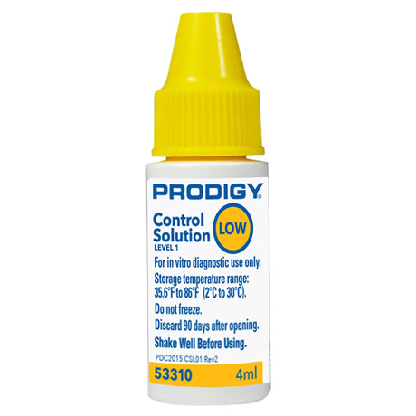 Prodigy Blood Glucose Control Solution, Low Level, 4 mL - 53310-Single - LL Medico