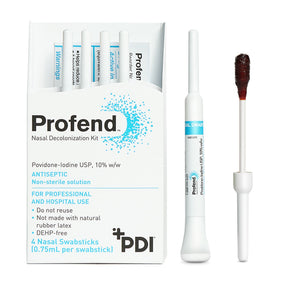 Profend Nasal Decolonization Kit, Non-Sterile, Povidone-Iodine Swabsticks, 4 Count - X12048-Box - LL Medico