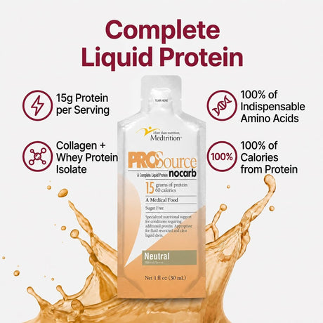 ProSource NoCarb Liquid Protein Supplement, Unflavored, 1 oz - 11476-Single - LL Medico