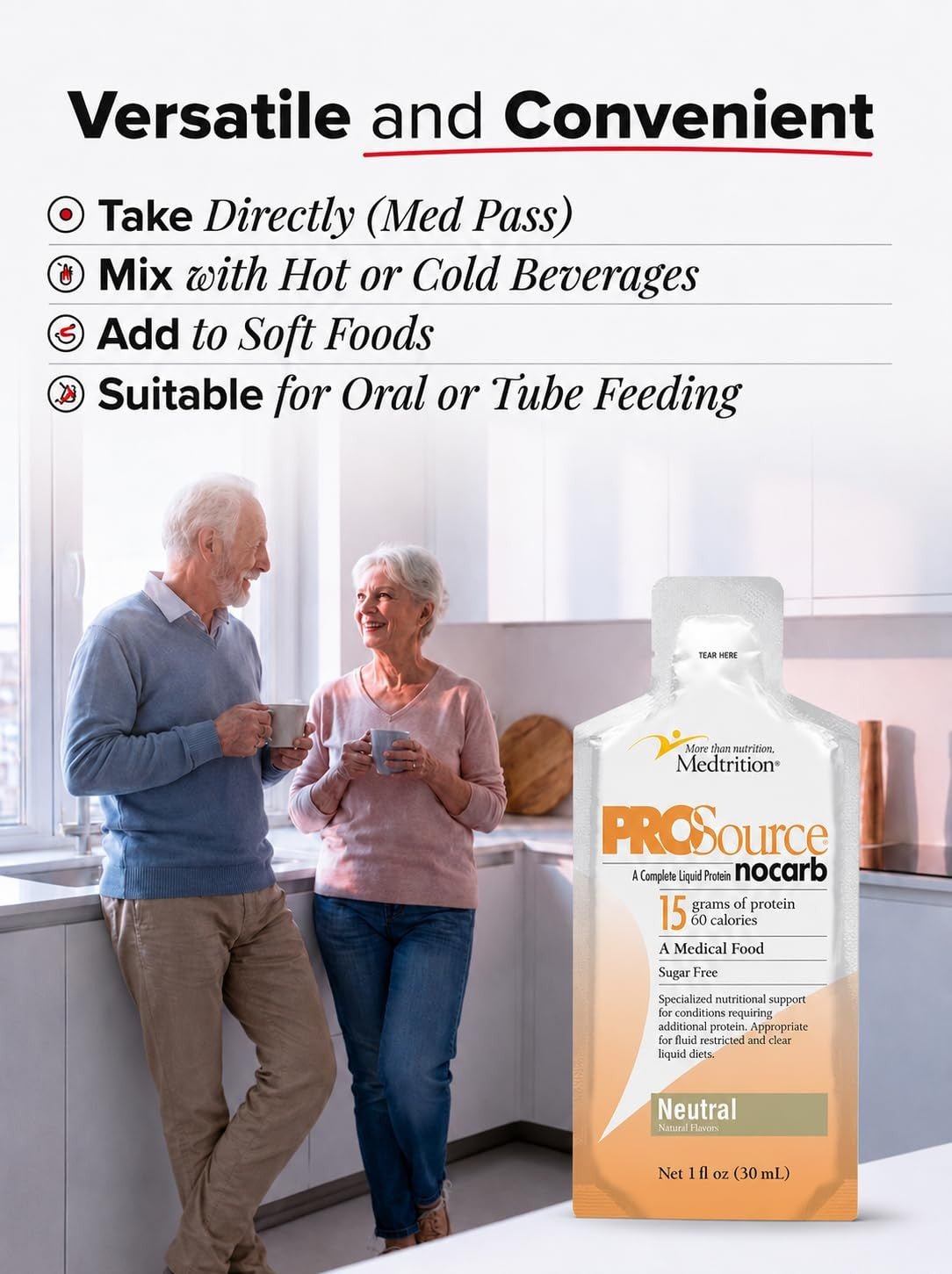 ProSource NoCarb Liquid Protein Supplement, Unflavored, 1 oz - 11476-Single - LL Medico