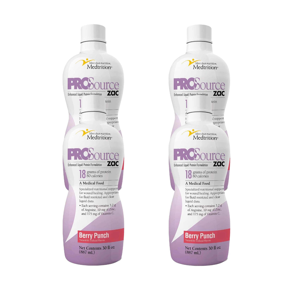 ProSource ZAC Oral Supplement, Berry Punch Flavor, 32 oz Bottle - 11555-Case - LL Medico