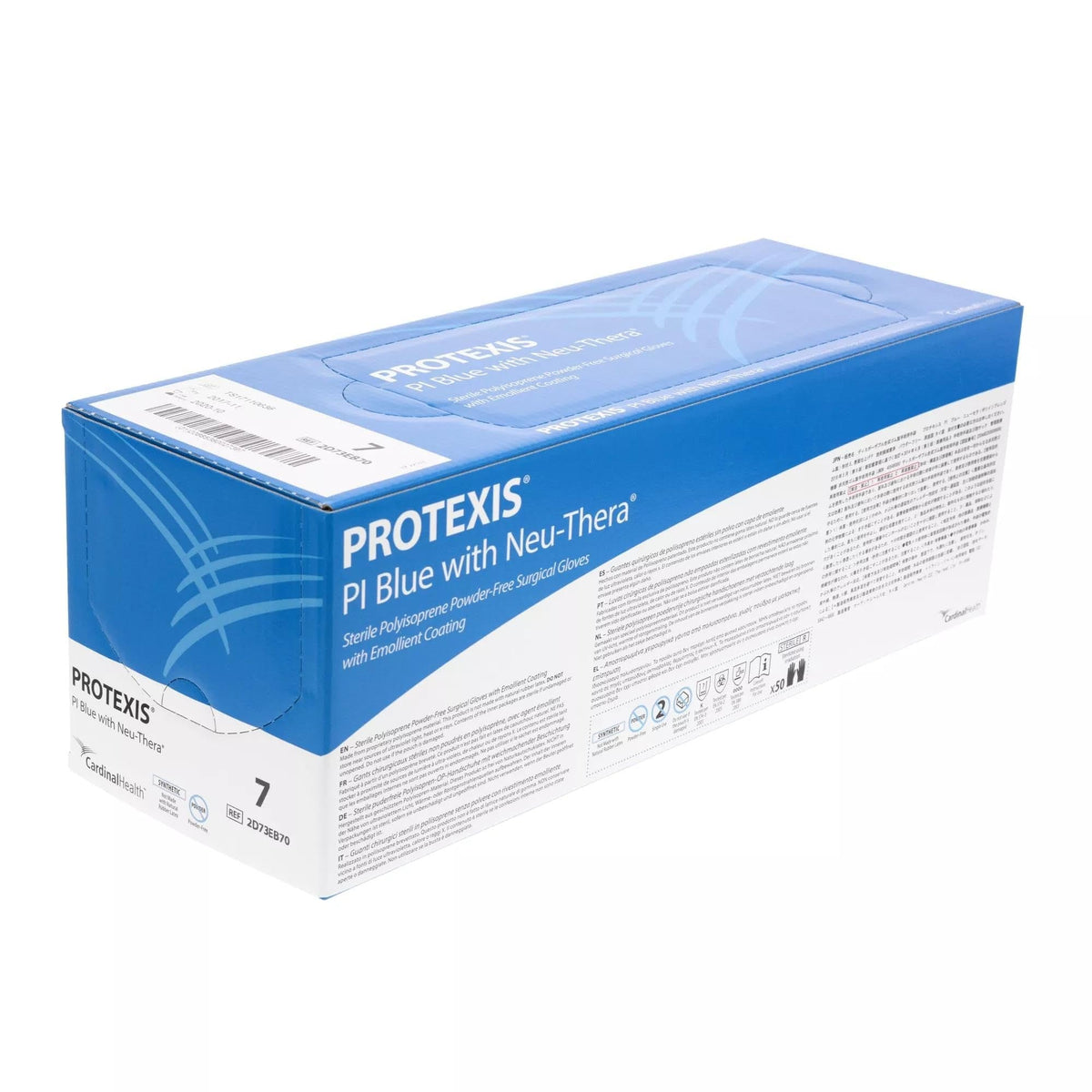 Cardinal Health Protexis PI Blue with Neu-Thera Sterile Polyisoprene Powder-Free Surgical Gloves - 2D73EB65 - LL Medico
