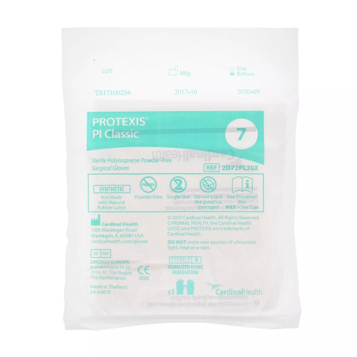 Cardinal Health Protexis PI Classic Sterile Polyisoprene Powder-Free Surgical Gloves - 2D72PL65X - LL Medico