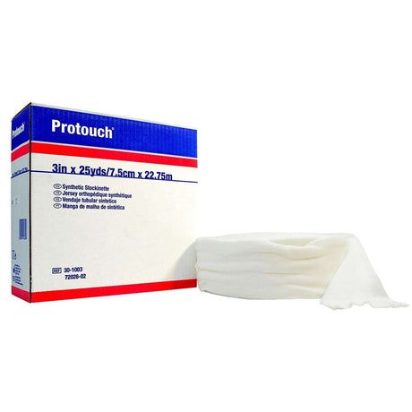 Protouch Undercast Stockinette, Tubular, White, Synthetic, Non-Sterile, 25 Yard - 30-1003 - LL Medico