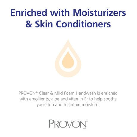 Provon Clear and Mild Foam Handwash, Unscented, 1200 mL Dispenser Refill - 1941-02-Single - LL Medico