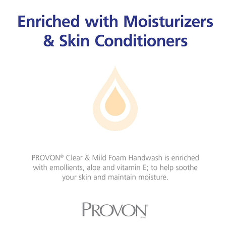 Provon Clear & Mild Foam Handwash, Unscented - 8721-04-Single - LL Medico