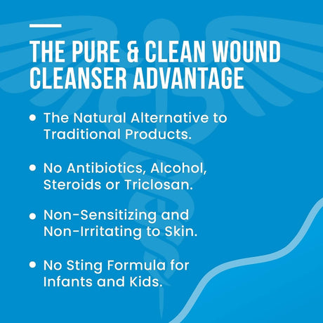 Pure&Clean Wound Cleanser, Non-Sterile, 8 fl oz Spray Bottle - 852421007027-Single - LL Medico