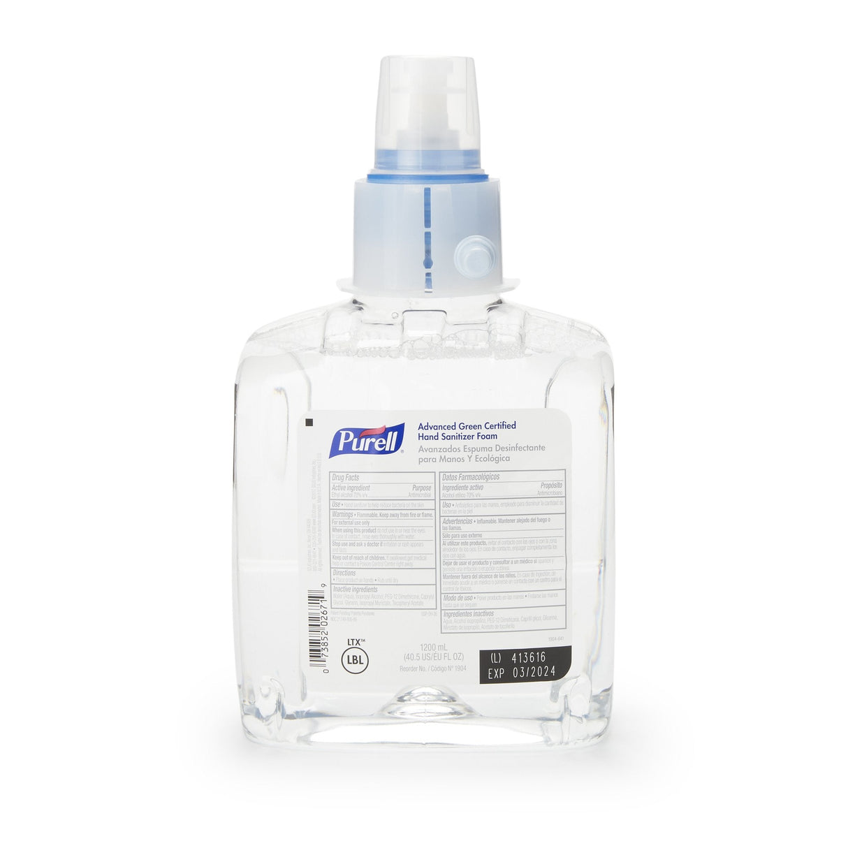 Purell Advanced Foaming Hand Sanitizer 1200 mL Dispenser Refill Bottle - 1904-02-Single - LL Medico