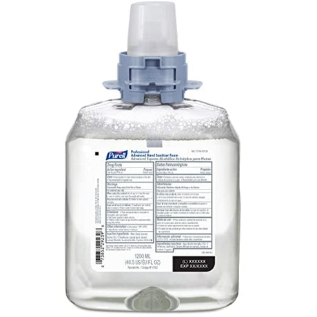 Purell Advanced Green Certified Instant Hand Sanitizer Foam, LTX-12 Refill, 1200 mL, Case of 4 - 5192-04-Case - LL Medico