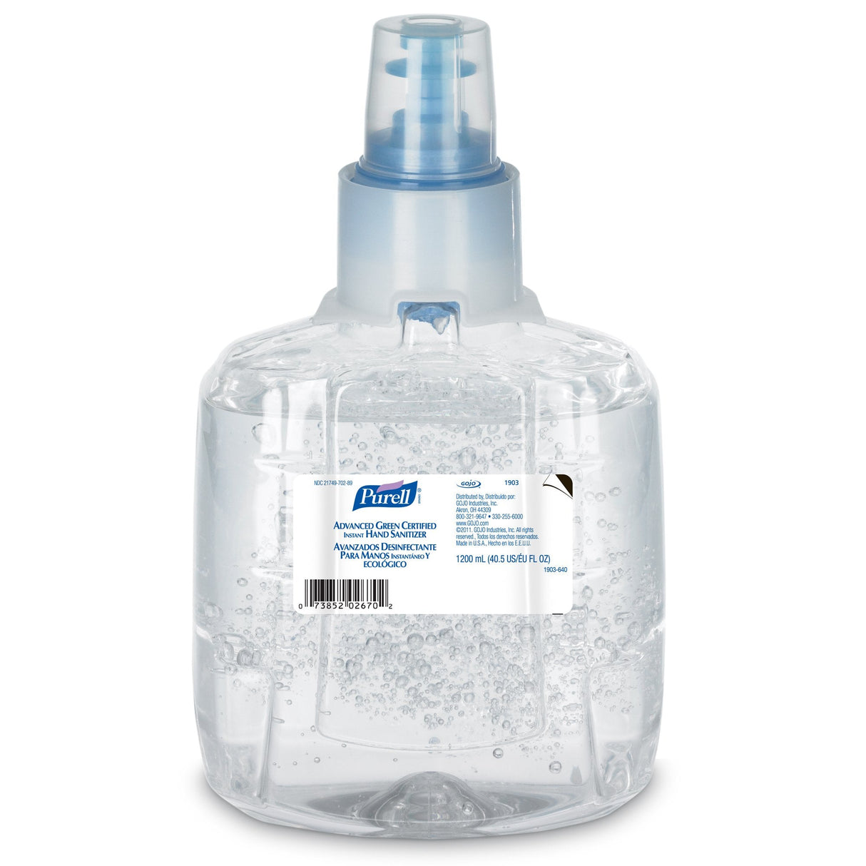 Purell Advanced Hand Sanitizer 1,200 mL 70% Ethyl Alcohol Gel Green Certified - 1903-02-Single - LL Medico