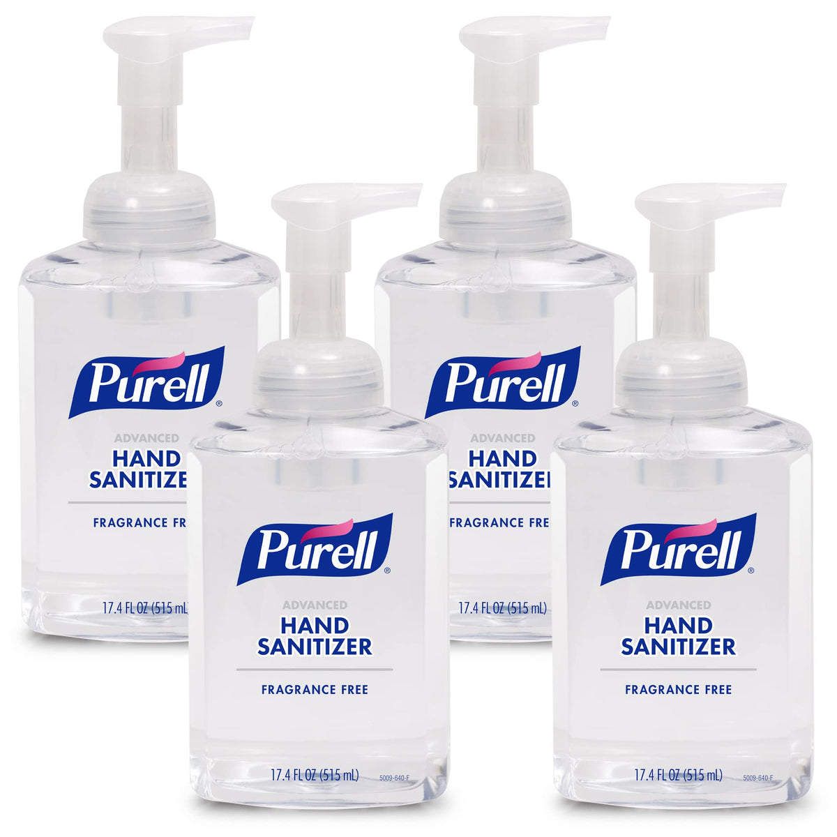 Purell Advanced Hand Sanitizer Foaming Pump Bottle, Fragrance Free, 17.4 Fl Oz, Case of 4 - 5009-04-Case - LL Medico