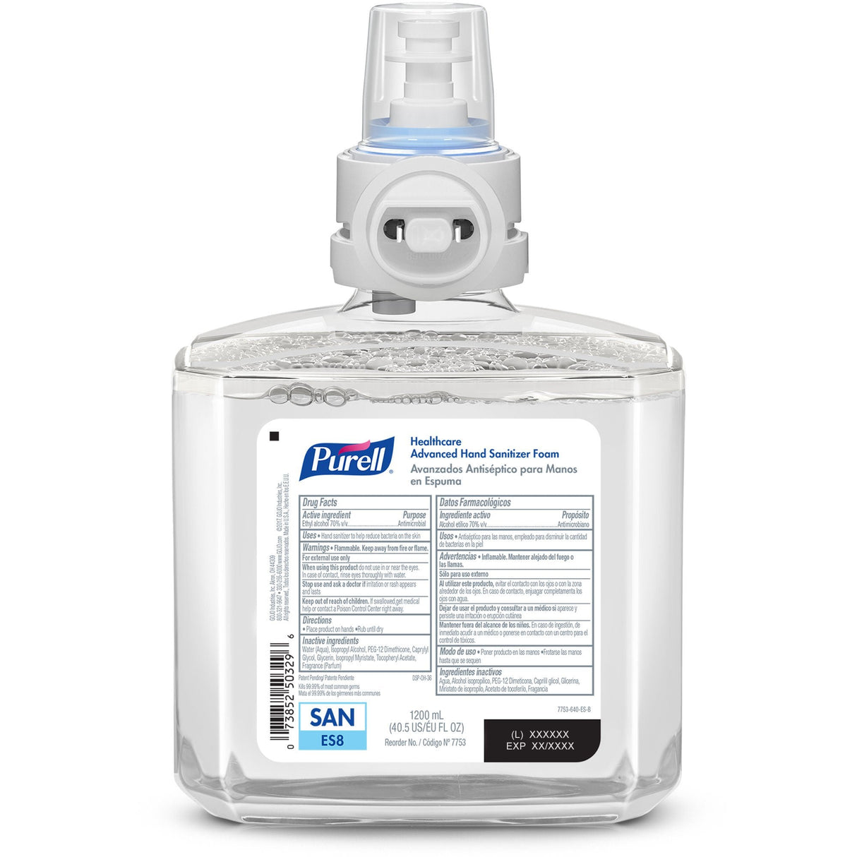 Purell Healthcare Advanced Foam Hand Sanitizer 1200 mL Refill for ES8 Dispenser - 7753-02-Case - LL Medico