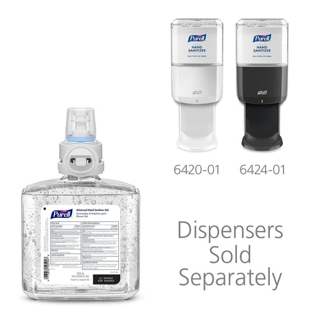 Purell Healthcare Advanced Hand Sanitizer Gel Refill for ES6 Dispenser, 1200 mL, Case of 2 - 6463-02-Case - LL Medico