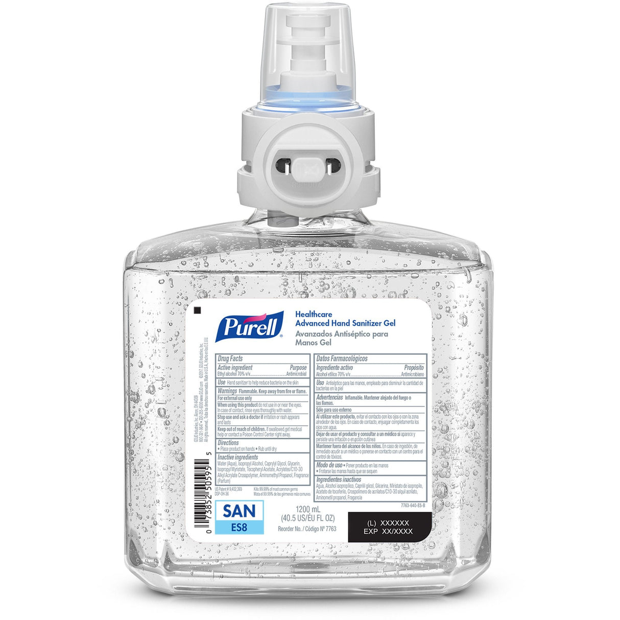 Purell Healthcare Advanced Hand Sanitizer Gel Refill for ES8 Dispenser, 1200 mL - 7763-02-Case - LL Medico