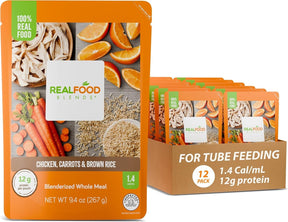 Real Food Blends Tube Feeding Formula, Chicken / Carrots / Brown Rice, 9.4 oz - 176988-Single - LL Medico