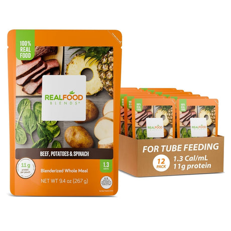 Real Food Blends Tube Feeding Formula, Eggs, Apples & Oats, 9.4 oz - 176989-Single - LL Medico