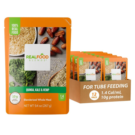 Real Food Blends Tube Feeding Formula, Quinoa, Kale & Hemp, 9.4 oz - 176992-Single - LL Medico