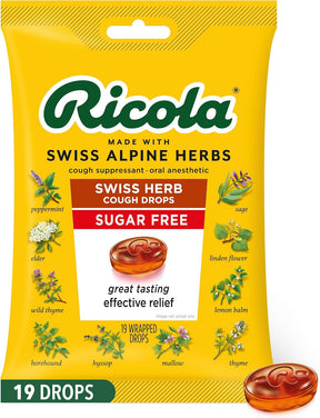 Ricola Original Swiss Herb Cough Drops Sugar Free - 36602019209 - LL Medico