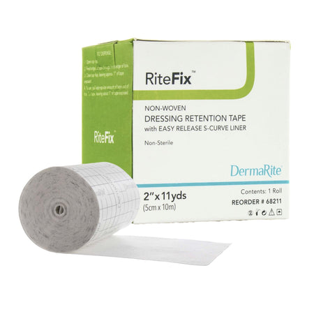 RiteFix Nonwoven Dressing Retention Tape, Non-Sterile, 2" x 11 Yard, White - 68211-Box - LL Medico