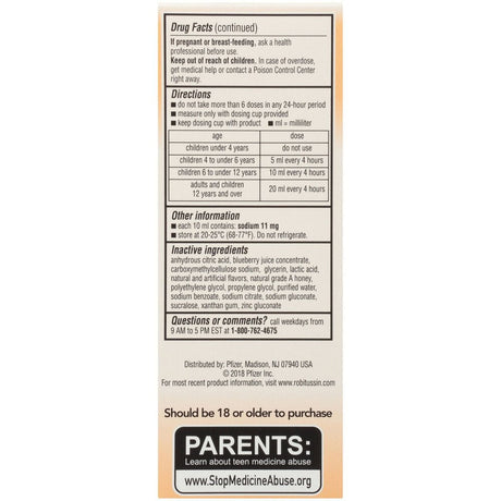 Robitussin Children's Honey Cough & Chest Congestion, 4 fl oz - 00031876012 - LL Medico