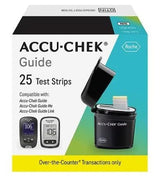 Roche Accu-Chek Guide Blood Glucose Test Strips, 25 Count - 07453710001-Box - LL Medico