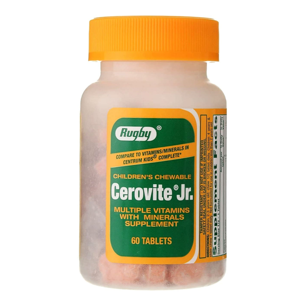 Rugby Cerovite Jr. Children’s Multivitamin Supplement, 60 tablets - 00536344308 - LL Medico