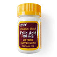 Rugby Folic Acid Vitamin Supplement, 800 mcg - 80681007400 - LL Medico