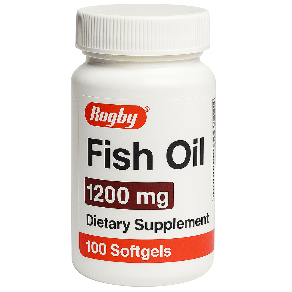 Rugby Omega - 3 Fish Oil Dietary Supplement, 1200 mg - 80681005500 - LL Medico