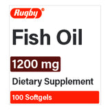Rugby Omega - 3 Fish Oil Dietary Supplement, 1200 mg - 80681005500 - LL Medico