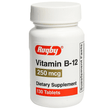 Rugby Vitamin B - 12 Dietary Supplement, 250 mcg - 536141638 - LL Medico