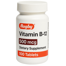 Rugby Vitamin B - 12 Dietary Supplement, 500 mcg - 80681007200 - LL Medico
