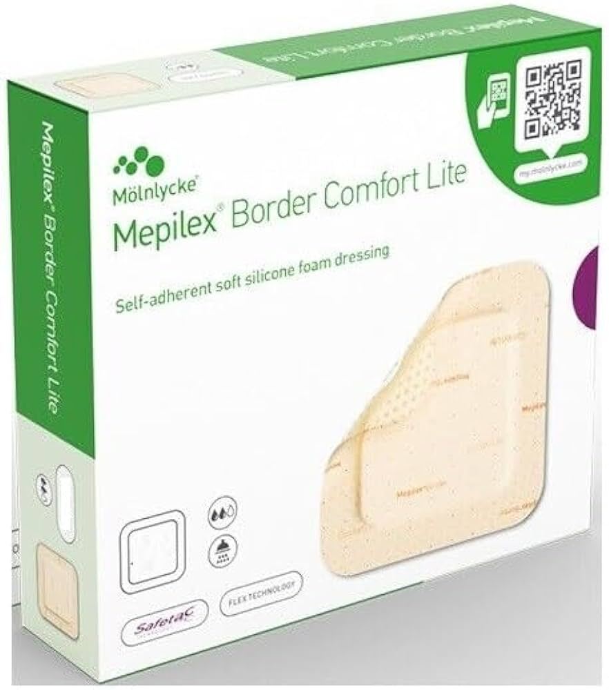 Mepilex Lite Soft Silicone Foam Dressing, 15 x 15 Centimeter