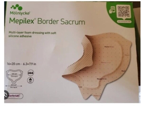 Mepilex Border Silicone Adhesive with Border Silicone Foam Dressing, 16 x 20 cm