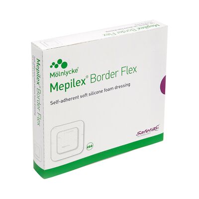 Mepilex Border Flex Adhesive with Border Foam Dressing, 6 x 6 Inch