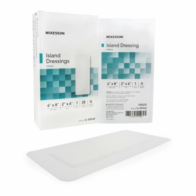 McKesson White Adhesive Dressing, 4 x 8 Inch