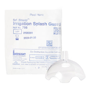 Saf-Shield Irrigation Splash Guard, Clear Plastic, Angled Inlet, Sterile - 766-Single - LL Medico
