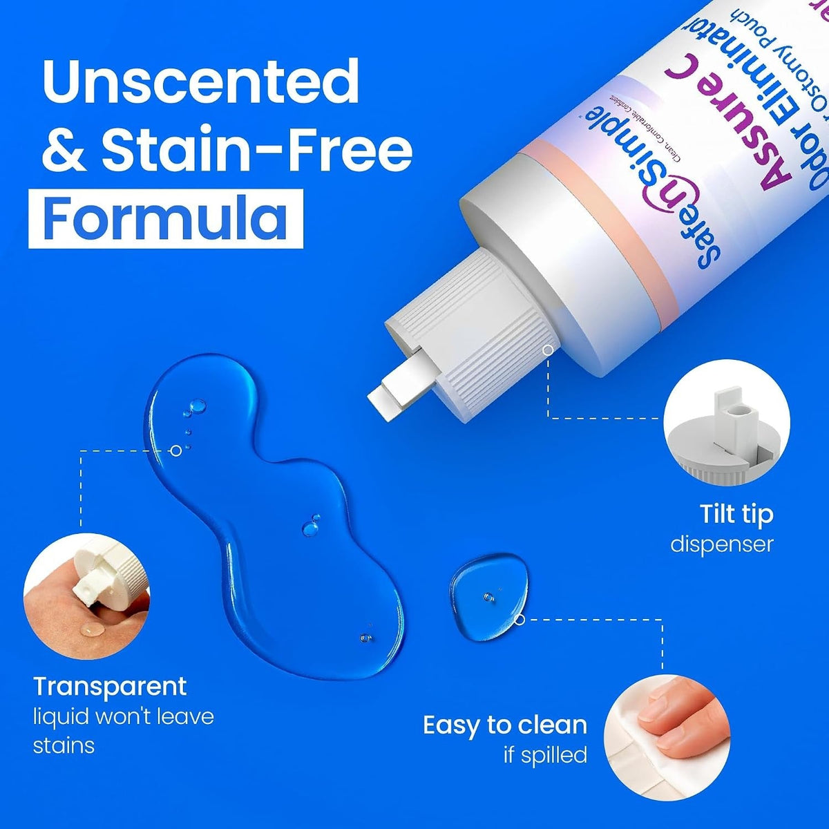 Safe N Simple Assure C Odor Eliminator, Clear, Unscented, 8 oz - SNS41408-Single - LL Medico
