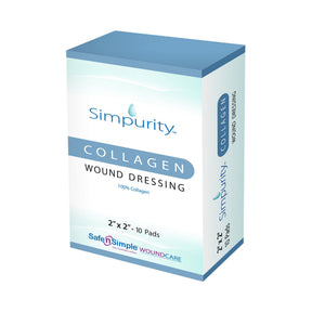 Safe n Simple Simpurity Collagen Dressing, Sterile, 2" x 2" - SNS50002-Single - LL Medico
