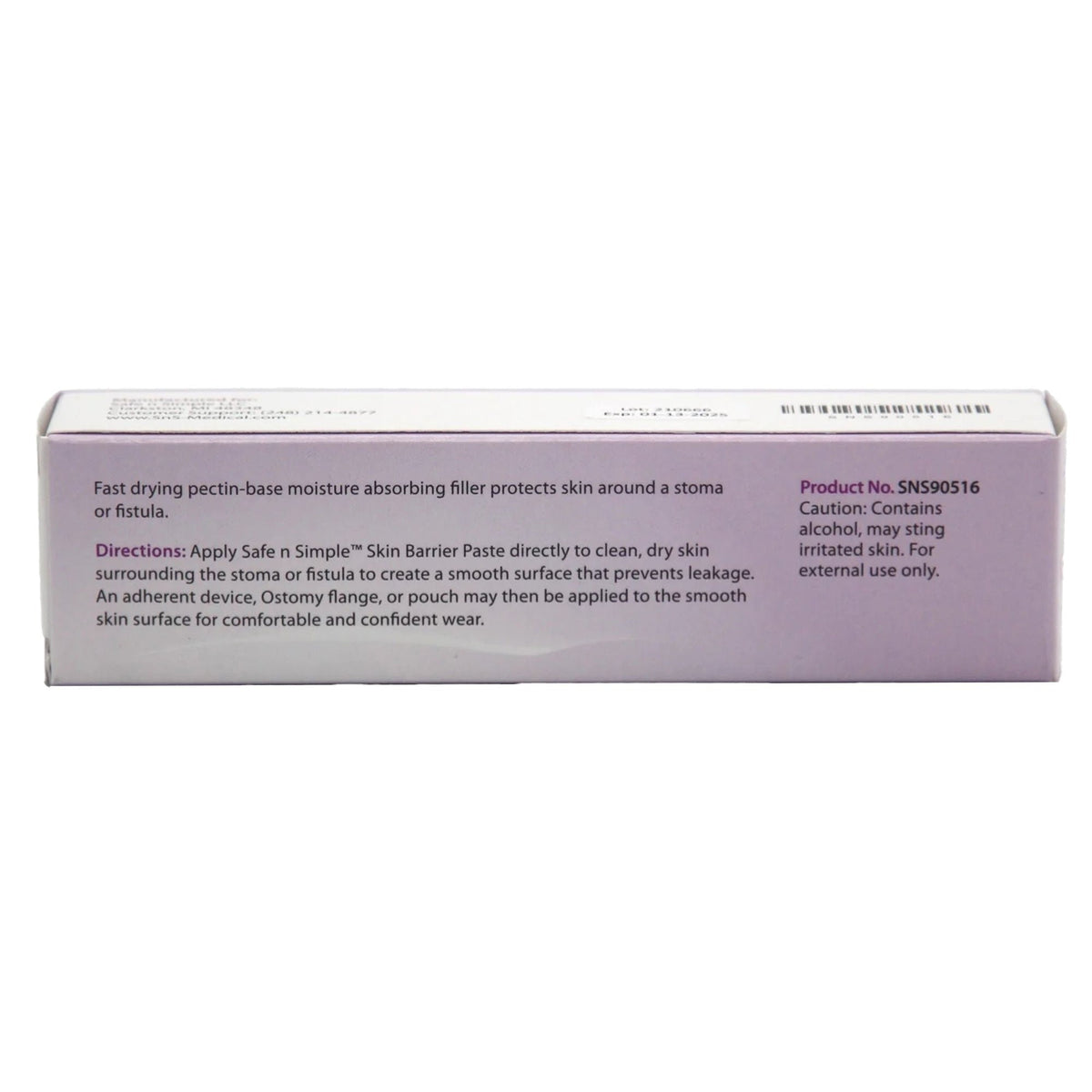 Safe n Simple Skin Barrier Paste, Pectin-Based, 2 oz Tube - SNS90502-Single - LL Medico
