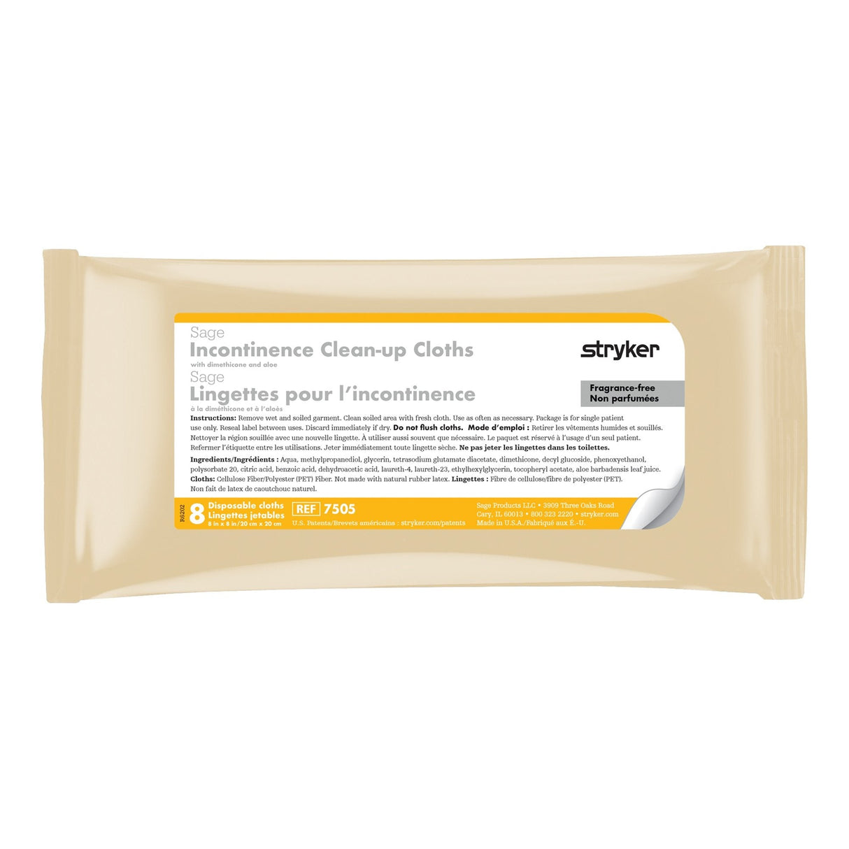 Sage Incontinent Care Wipe - 7505-Case - LL Medico