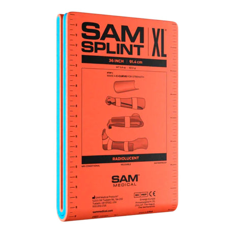 Sam Arm Splint, Without Closure, 4.5" x 36", Orange / Blue, Foam / Aluminum, One Size Fits Most - SP506-OB-EN-Single - LL Medico