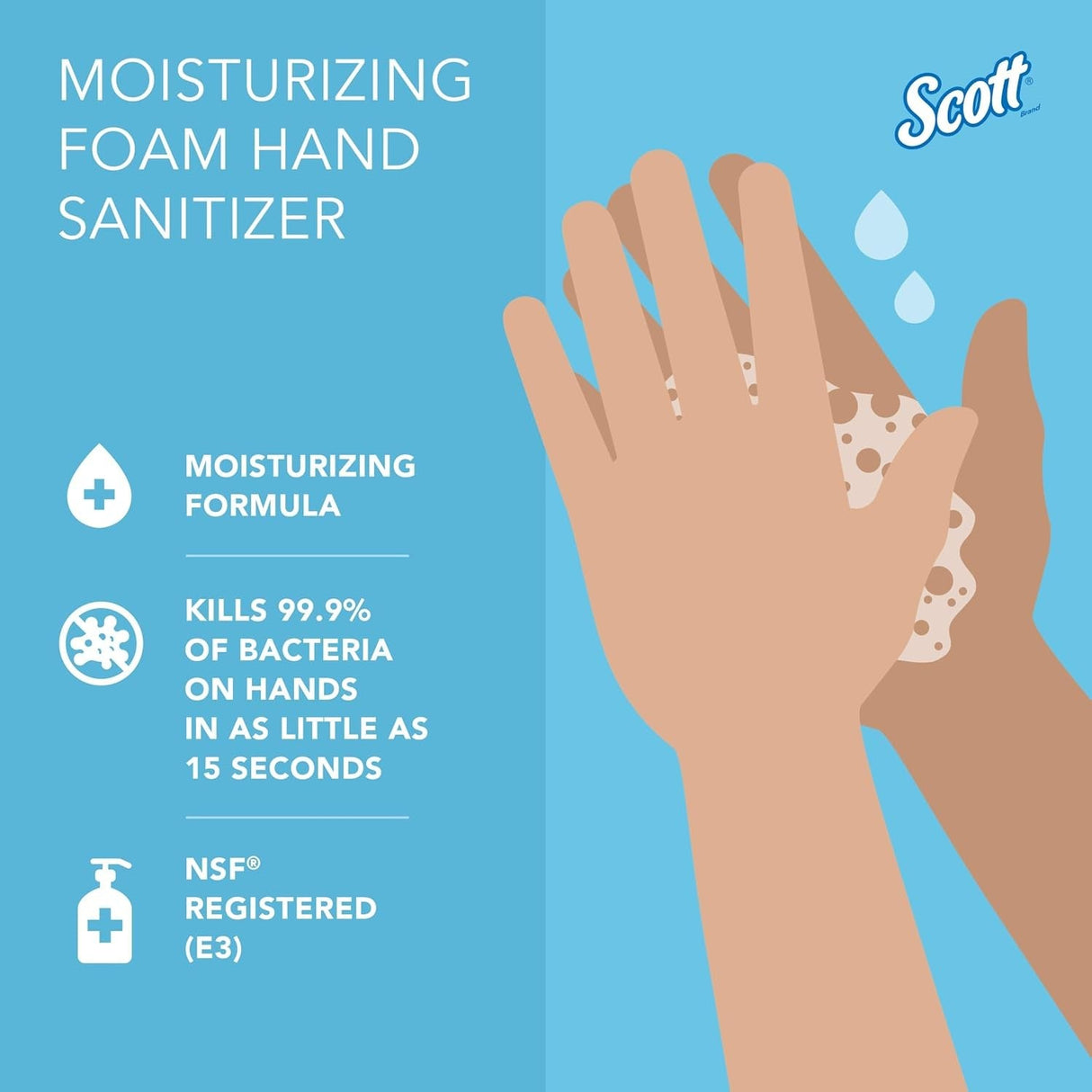 Scott Pro Moisturizing Foam Hand Sanitizer, Cucumber Scent, 1.2 L, Case of 2 - 91590-Case - LL Medico