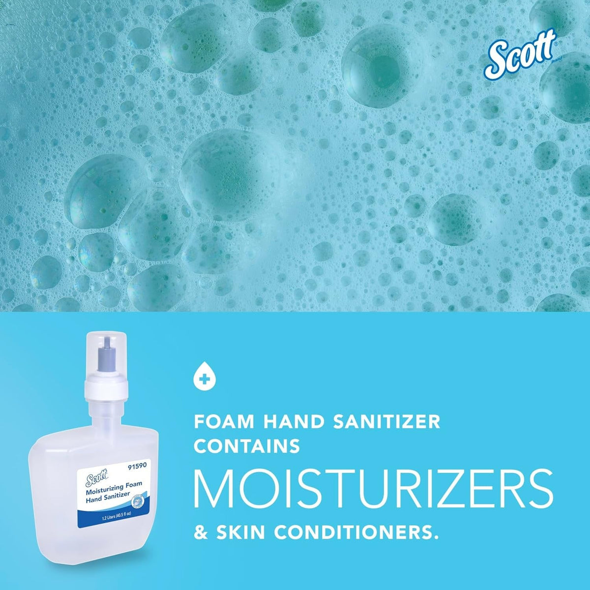 Scott Pro Moisturizing Foam Hand Sanitizer, Cucumber Scent, 1.2 L, Case of 2 - 91590-Case - LL Medico