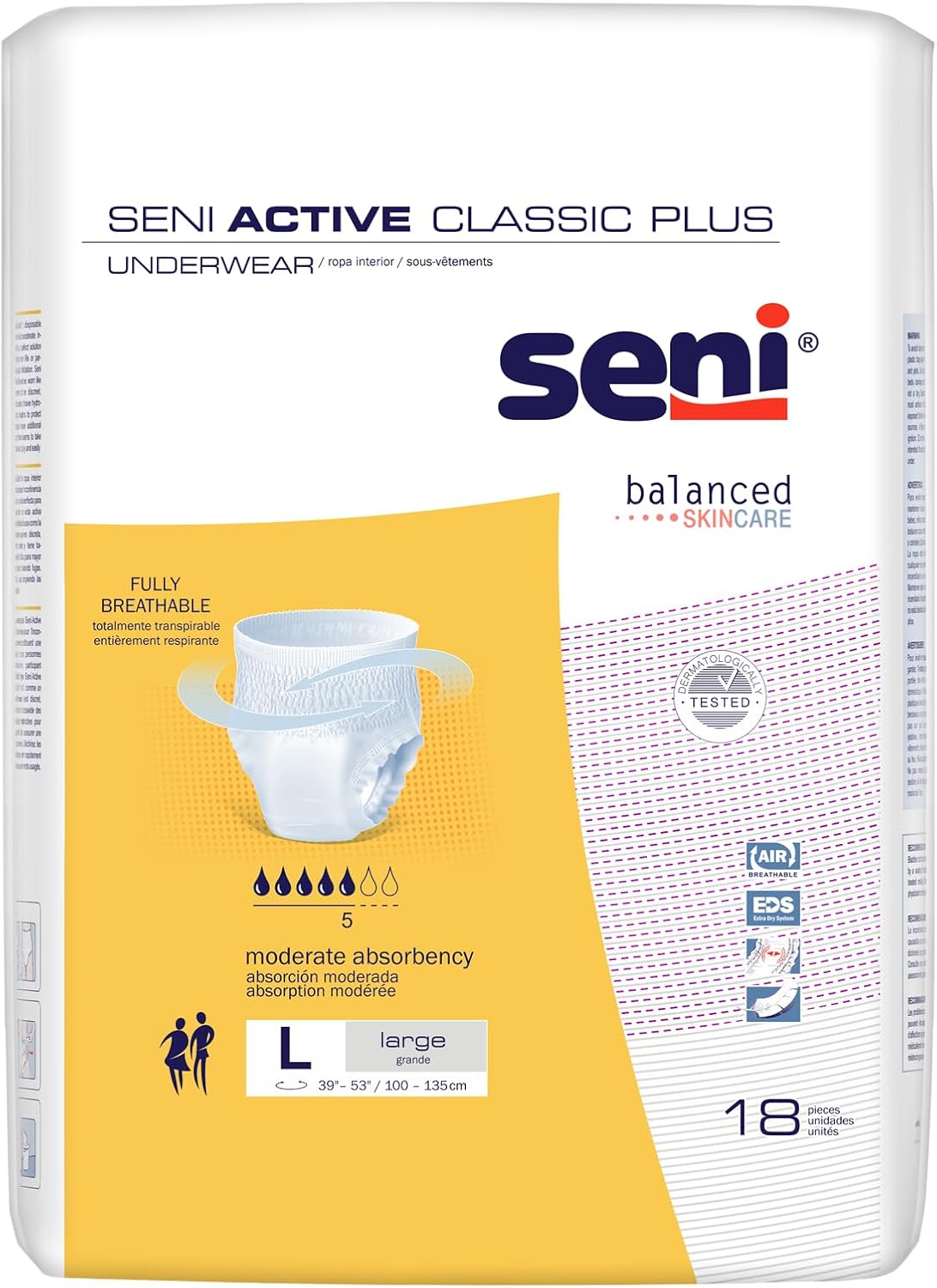 Seni Active Classic Plus Absorbent Underwear - SLA18AC2-Pack - LL Medico