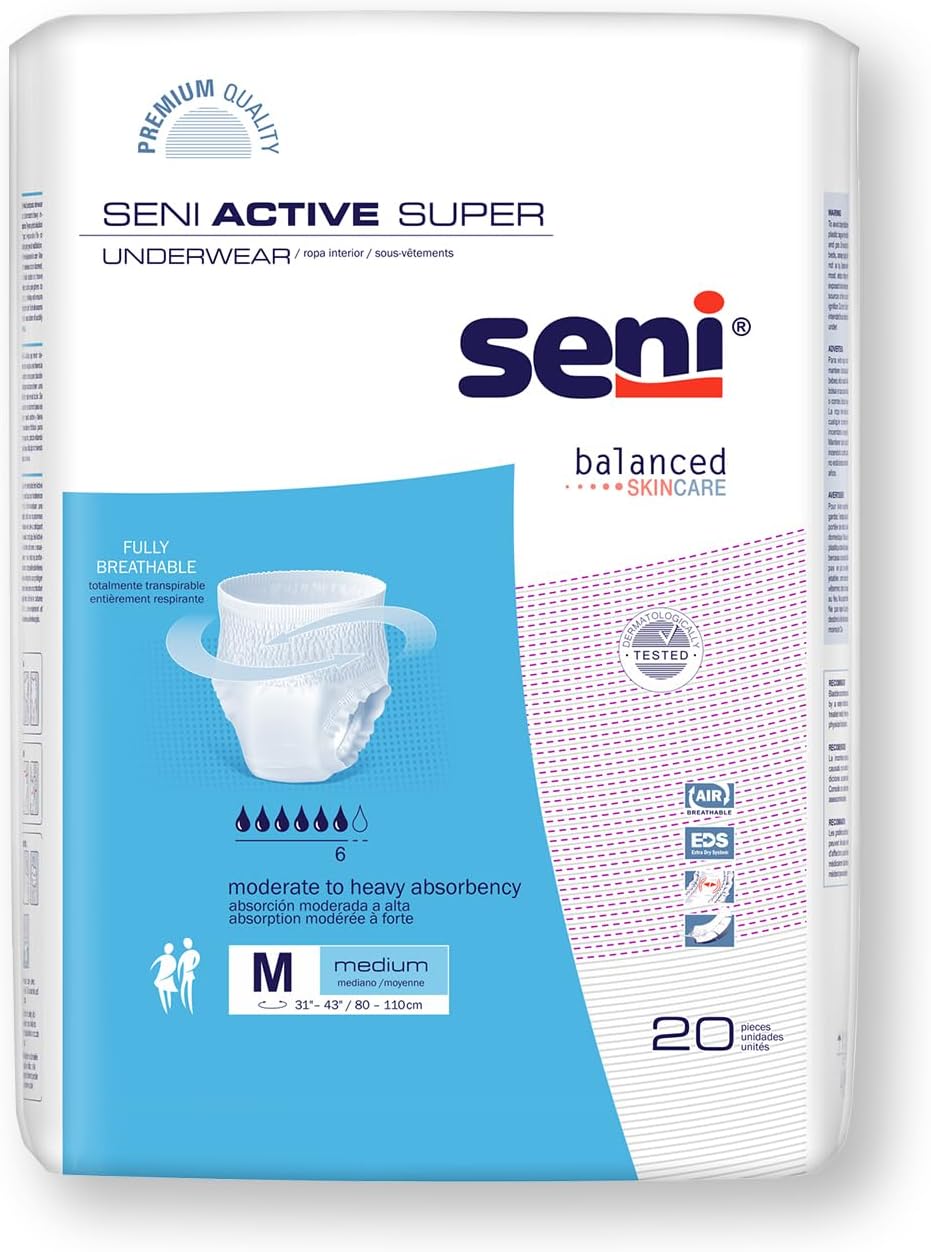 Seni Active Super Absorbent Underwear - SME20AS1-Pack - LL Medico