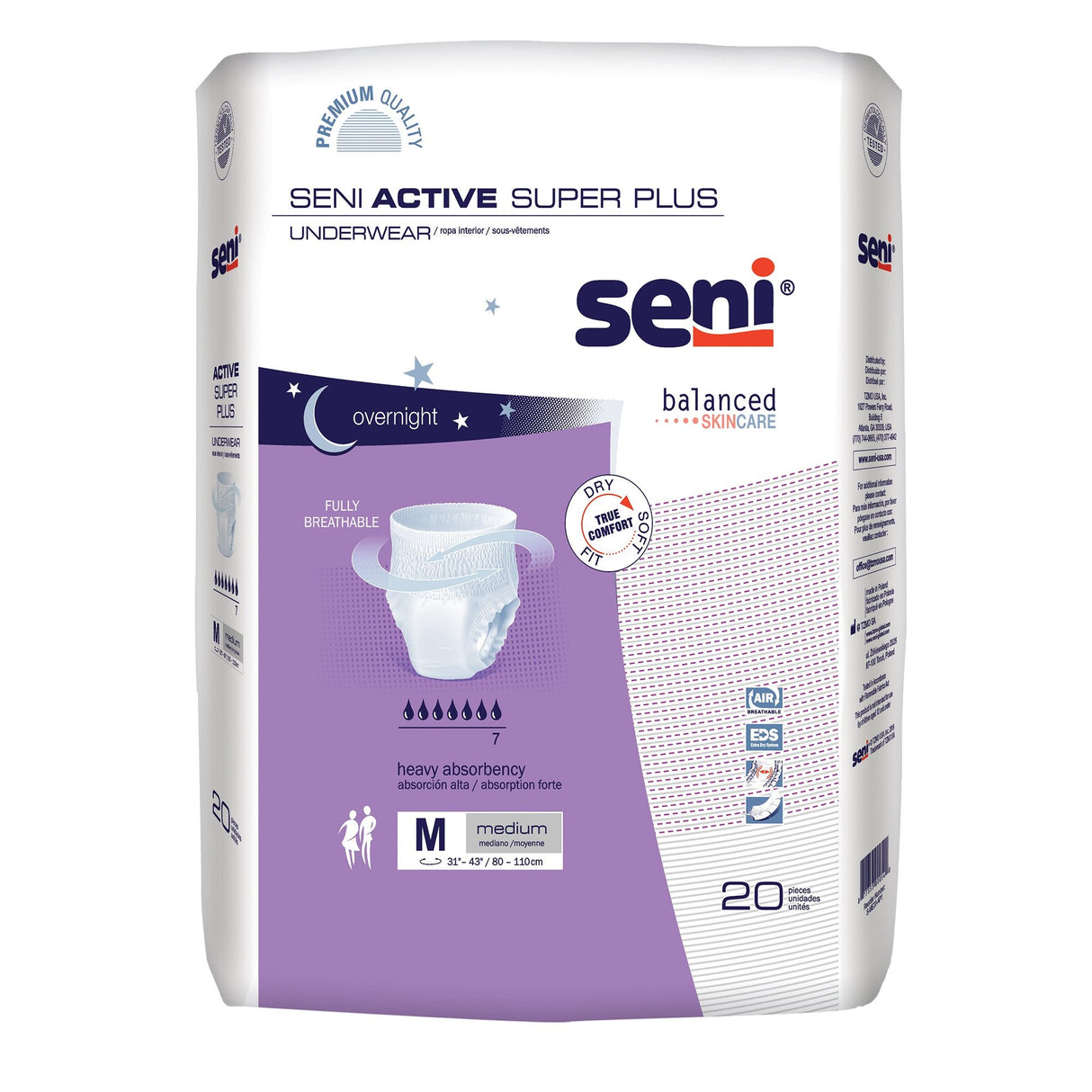 Seni Active Super Plus Absorbent Underwear - SME20AP1-Pack - LL Medico