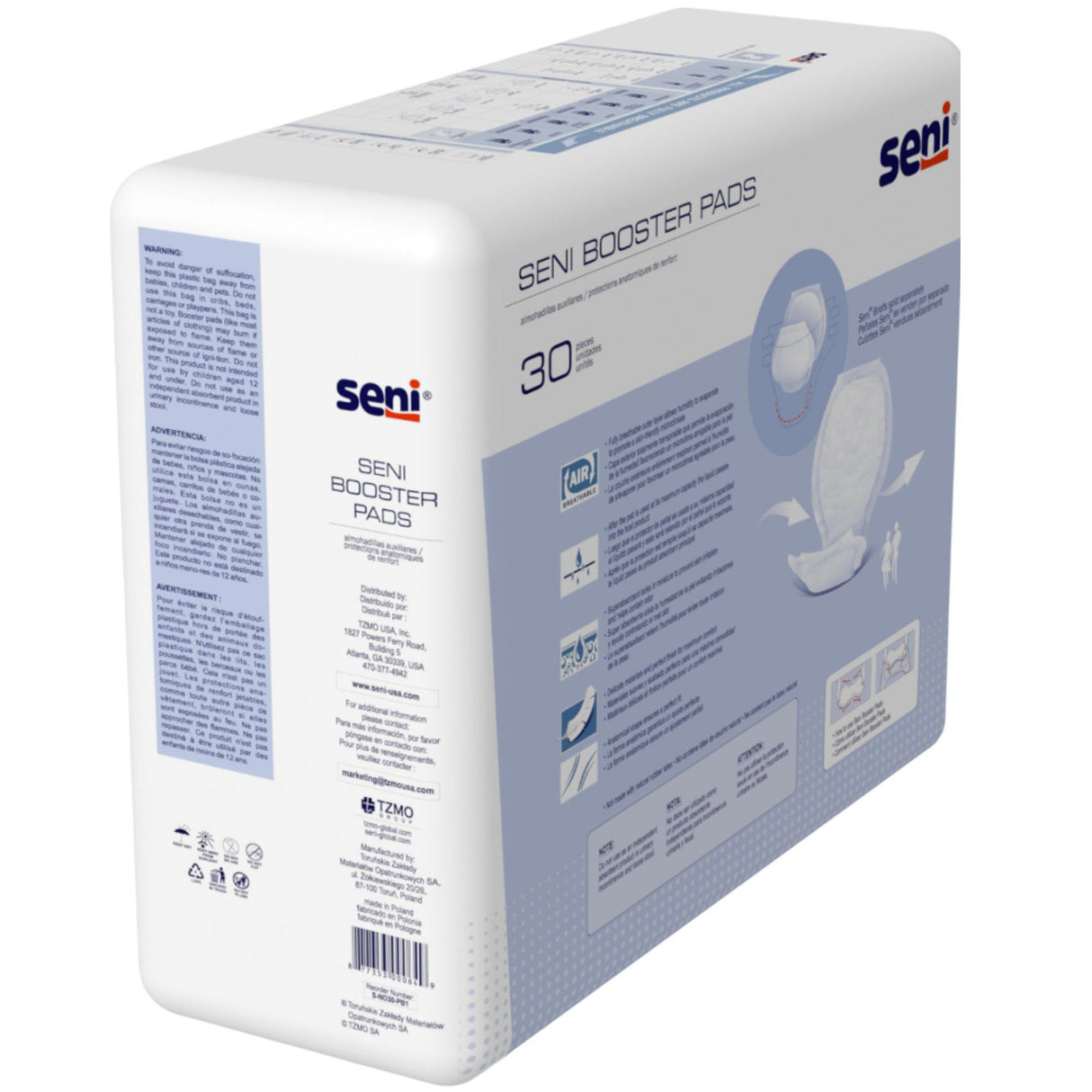 Seni Booster Pads - SNO30PB1-Pack - LL Medico