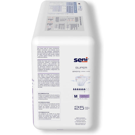 Seni Super Adult Incontinence Briefs - SXS25BS1-Pack - LL Medico
